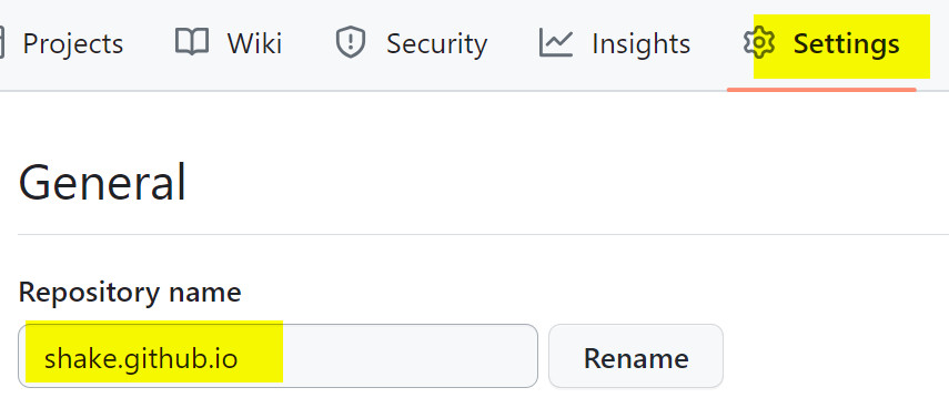 Repo name 修改reop名字